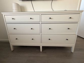 White 6-Drawer Double Dresser
