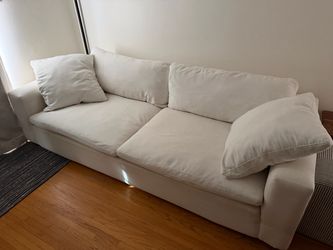 Linen cloud-like sofa