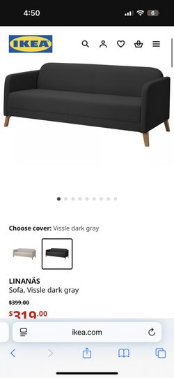 IKEA Black Couch USED 