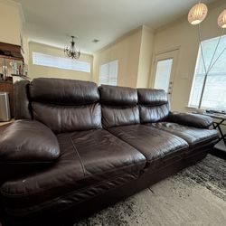 Brown Leather Couch