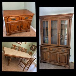 NEED GONE FAST - Complete Vintage wood dining room set