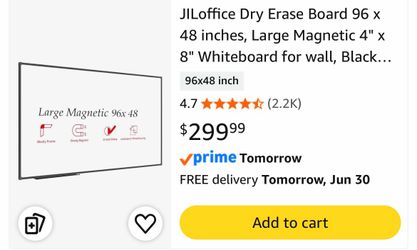 Brand new 4 x 8 whiteboard - dry erase