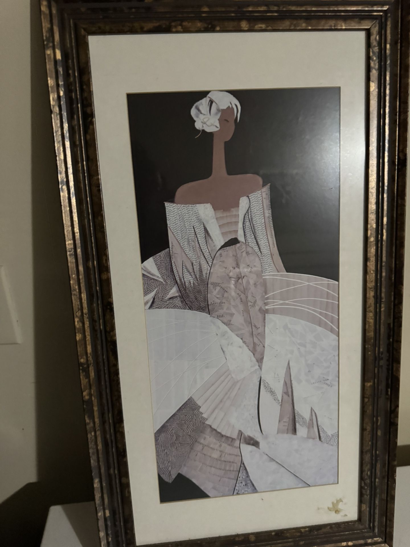 Elegant Ballerina Dance Artwork in Ornate Frame – 40x29