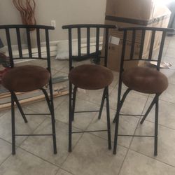 Set Of 3 Foldable Stools