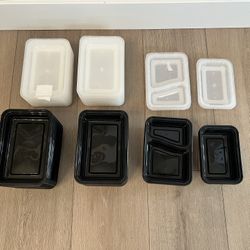 Set Of 55 Meal Prep Containers 4 Sizes- Tupperware Food Storage Containers