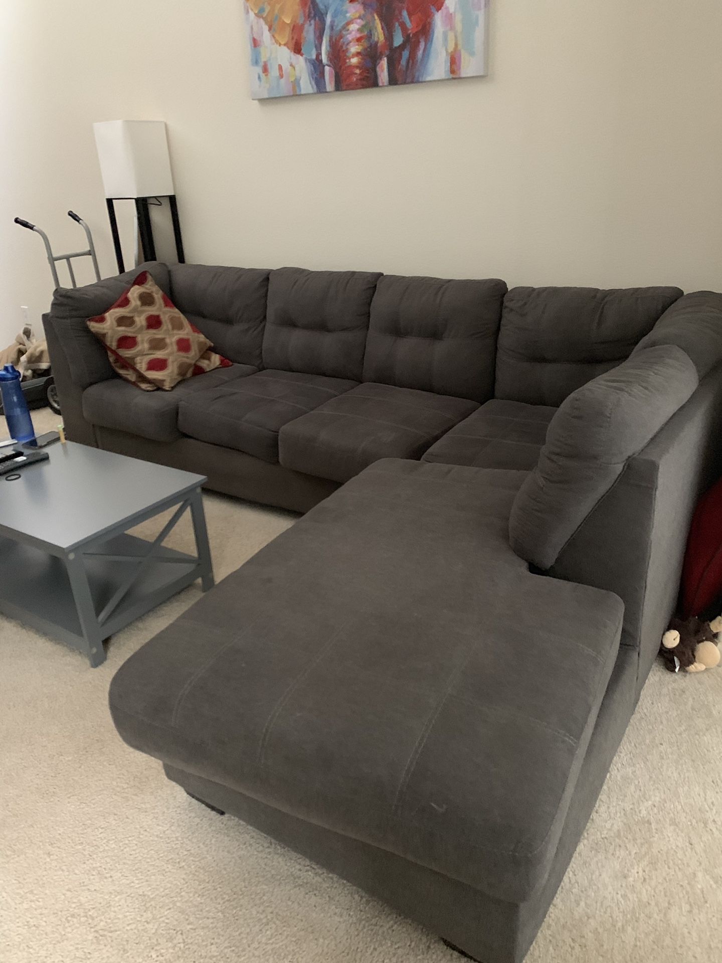 Grey sectional