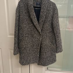 abercrombie & fitch womens WOOL-BLEND DOUBLE-BREASTED JACKET