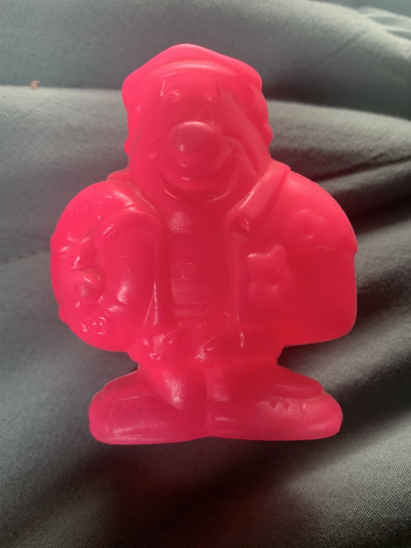 1990 Barney Rubble Pink Post Cereal Basketball Water Squirter Figure