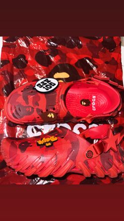 Bape Croc Flame Camo Size 9