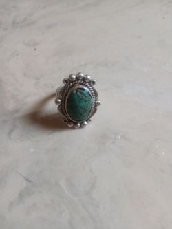 Vintage Turquoise Ring silver