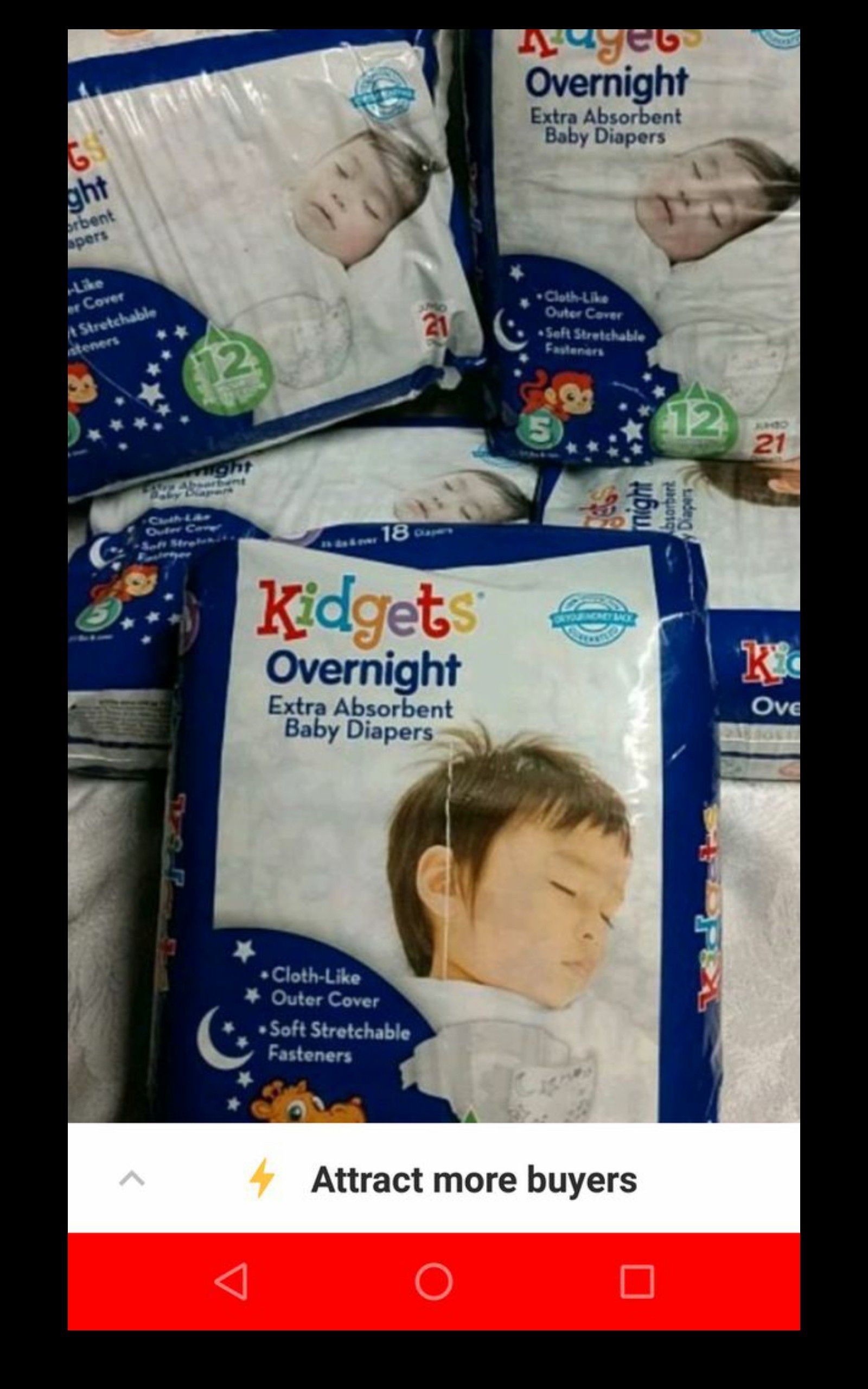 5 packs of NEW baby Diapers