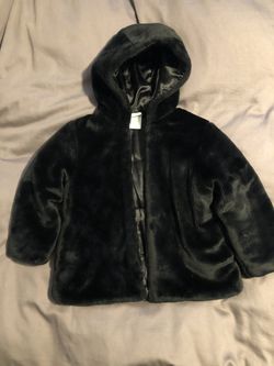 Girls Faux Fur Dress Coat 4T