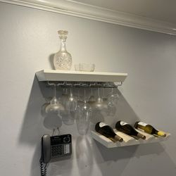Wine Rack And Glass Holder 