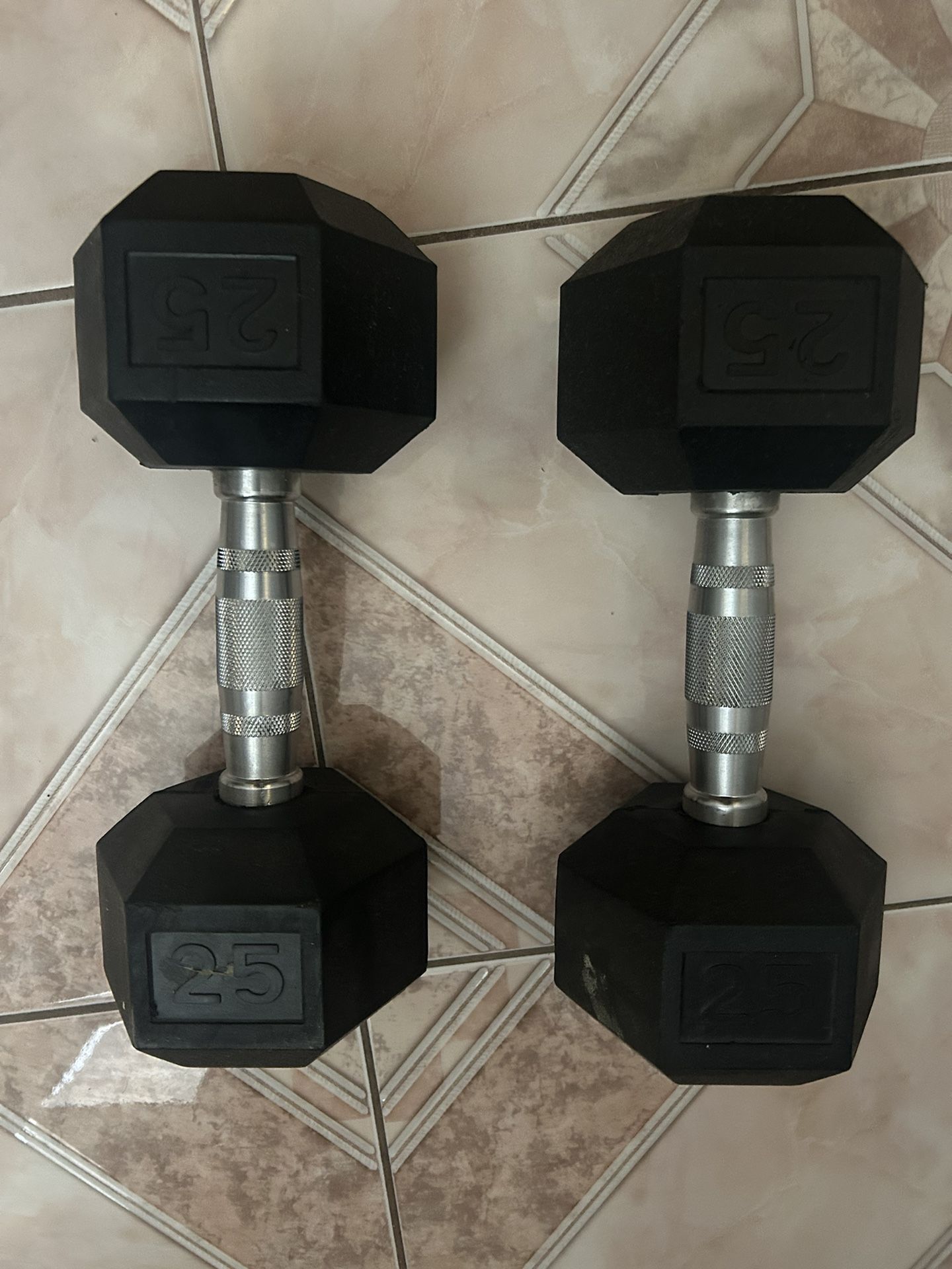 25 Pound dumbbells