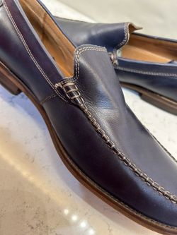 Johnston & Murphy Men’s Leather Loafers – Navy Blue – Size 12M
