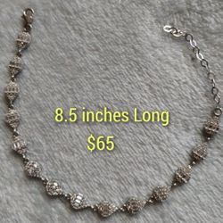 925 Sterling Silver Women's Bracelets /Brasaletes De Plata 925 Para Dama