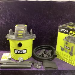 🧰🛠RYOBI 40V 10 Gal. Cordless Wet/Dry Vacuum(Wheels Lightly Used)NEW!(Tool-Only)-$150!🧰🛠