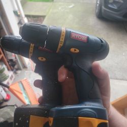 Two Ryobi 9.6v Drills With Batteries And Chargers 