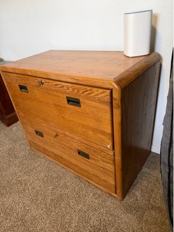 Wood filing cabinet