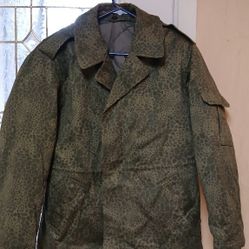Polish Army Leopard Camo Field Jacket Size M