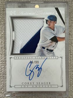 2015 National Treasures Silhouette Autographs Corey Seager Rookie Patch Auto /99
