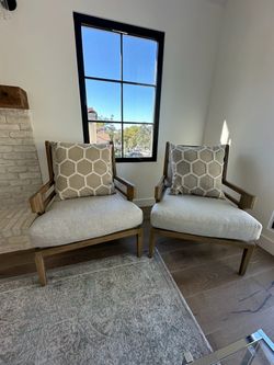 Classic Home Rodger Ivory Accent Chair Pair