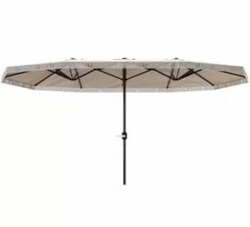 15 ft. Steel Extra Large Market Umbrella with Fringe