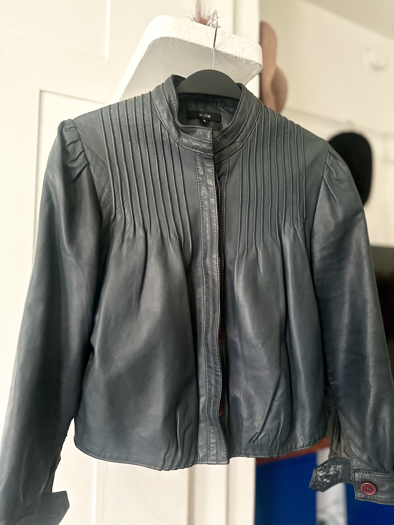 Milla Genuine Leather Quarter Length Sleeve Jacket / Blazer