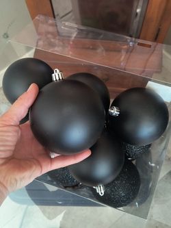 Large black ornaments