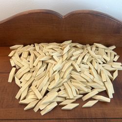 Large Lot of Off White Diamond Plastic Shapes - Educational Toys