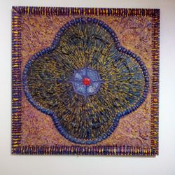 Oil Painting On Metallic Textured Panel