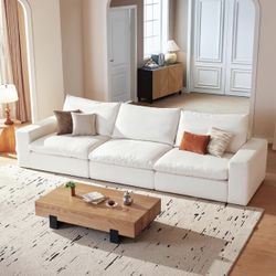 New! White Couch Sectional 113.8'' Modular
