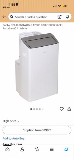 Open box Danby DPA100B9IWDB-6 12000 BTU (10000 SACC) Portable AC in White