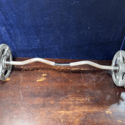Olympic Curl Bar With 40 Lbs Of Plates