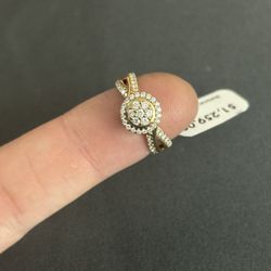 10k Gold Diamond Engagement Ring