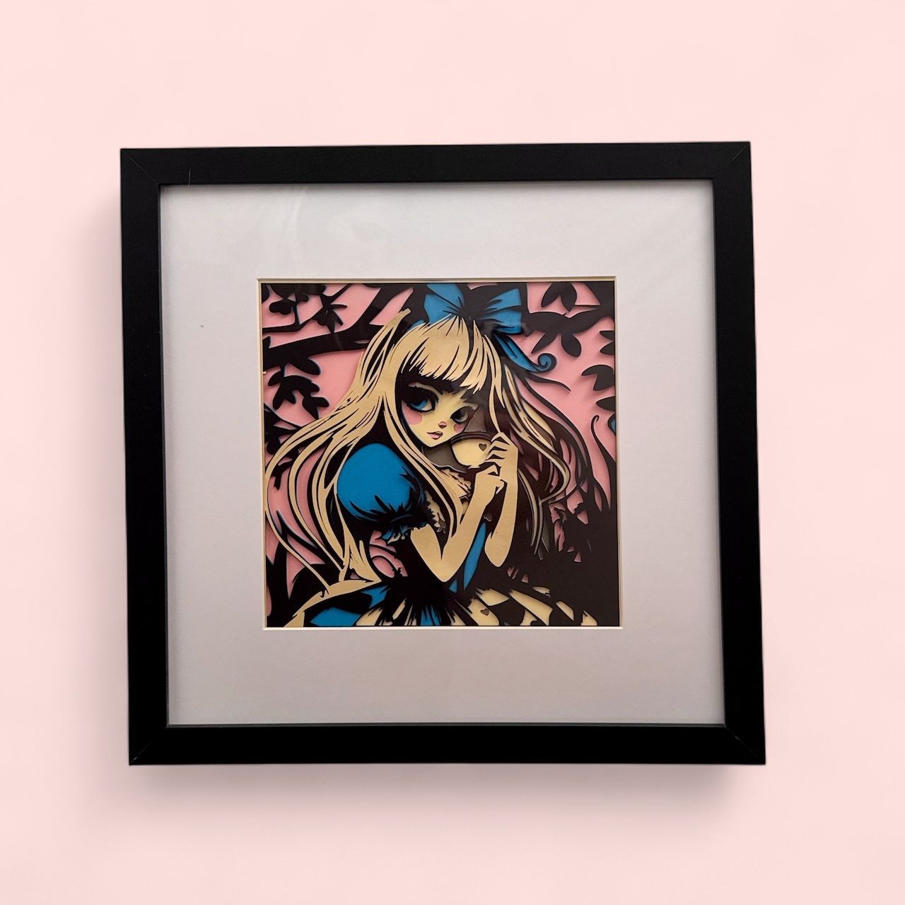 Handmade 12x12 Alice in Wonderland Frame – Ready to Go!