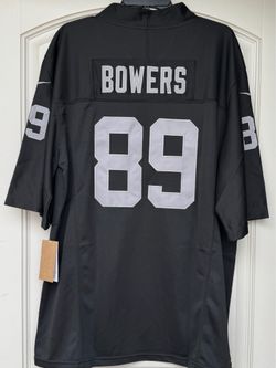 LARGE + 2XL - RAIDERS #89 BROCK BOWERS JERSEY