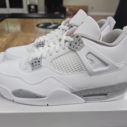NIKE AIR JORDAN 4 WHITE OREO Sz 9