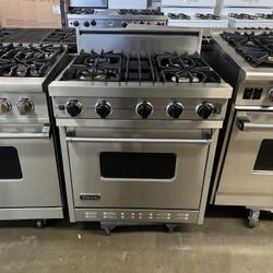 Viking 30”Wide Gas Range Stove In Stainless Steel 4 Burners