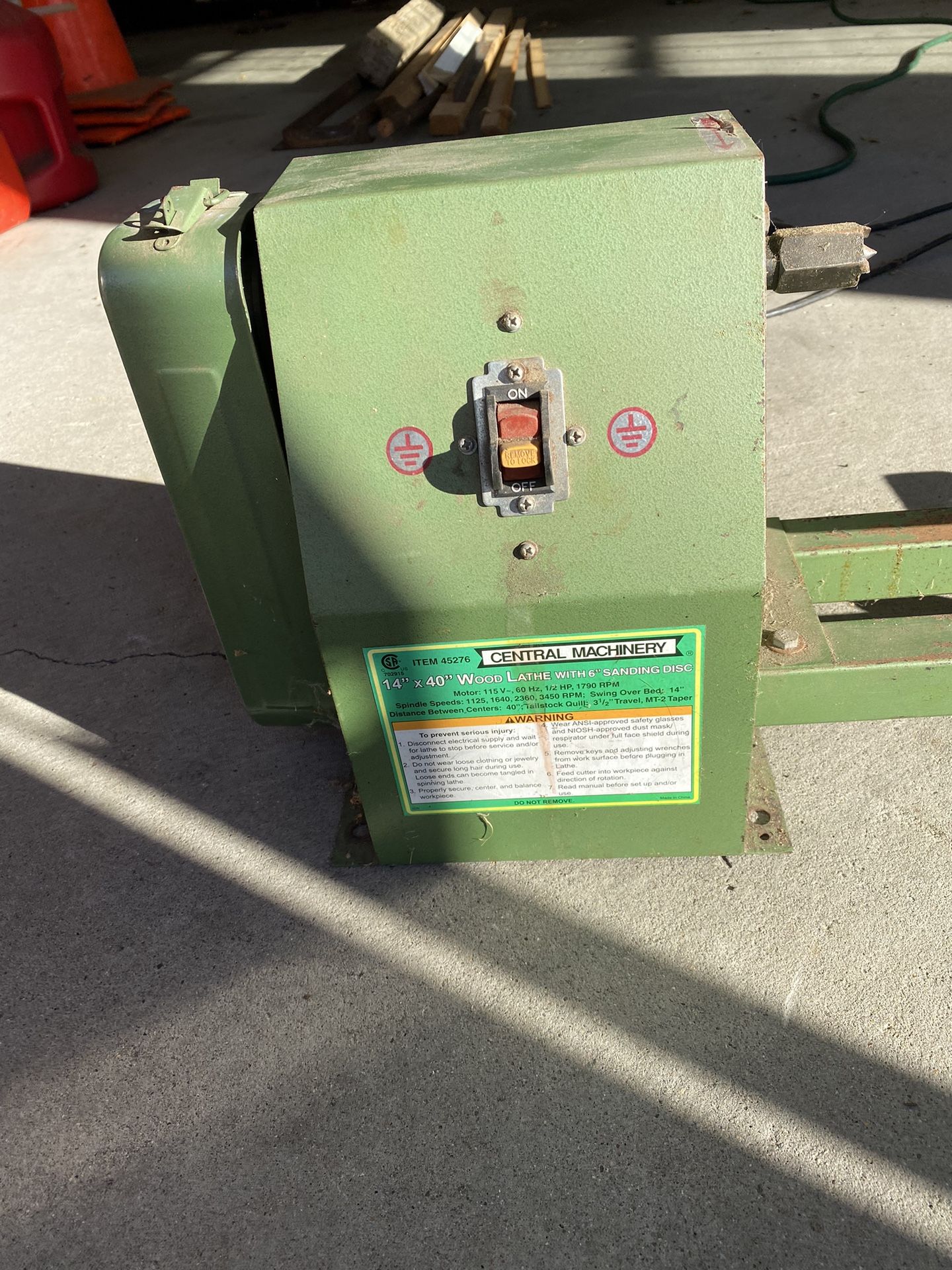Central Machine Wood Lathe