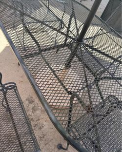 Free! Patio Metal Mesh Table Top (Legs are Rusting Off)