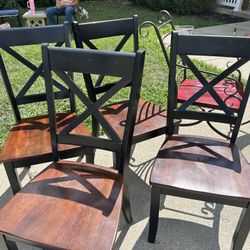 2 Different Sets Of 4 Chairs
