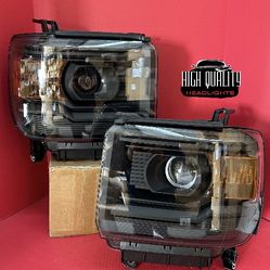 GMC Sierra 2014. 2018 headlights.