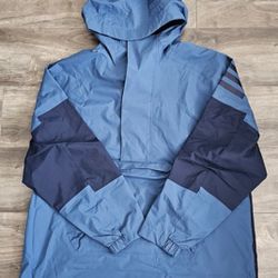 Adidas Utilitas Rain.Rdy Anorak Hoodie Men's Sports Casual Jacket Blue HG8579 XL