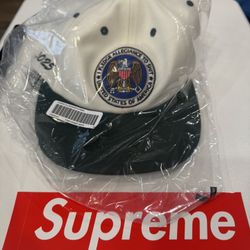 Supreme Pledge Allegiance 6-Panel Hat White Green FW25 One Size - NEW, SEALED