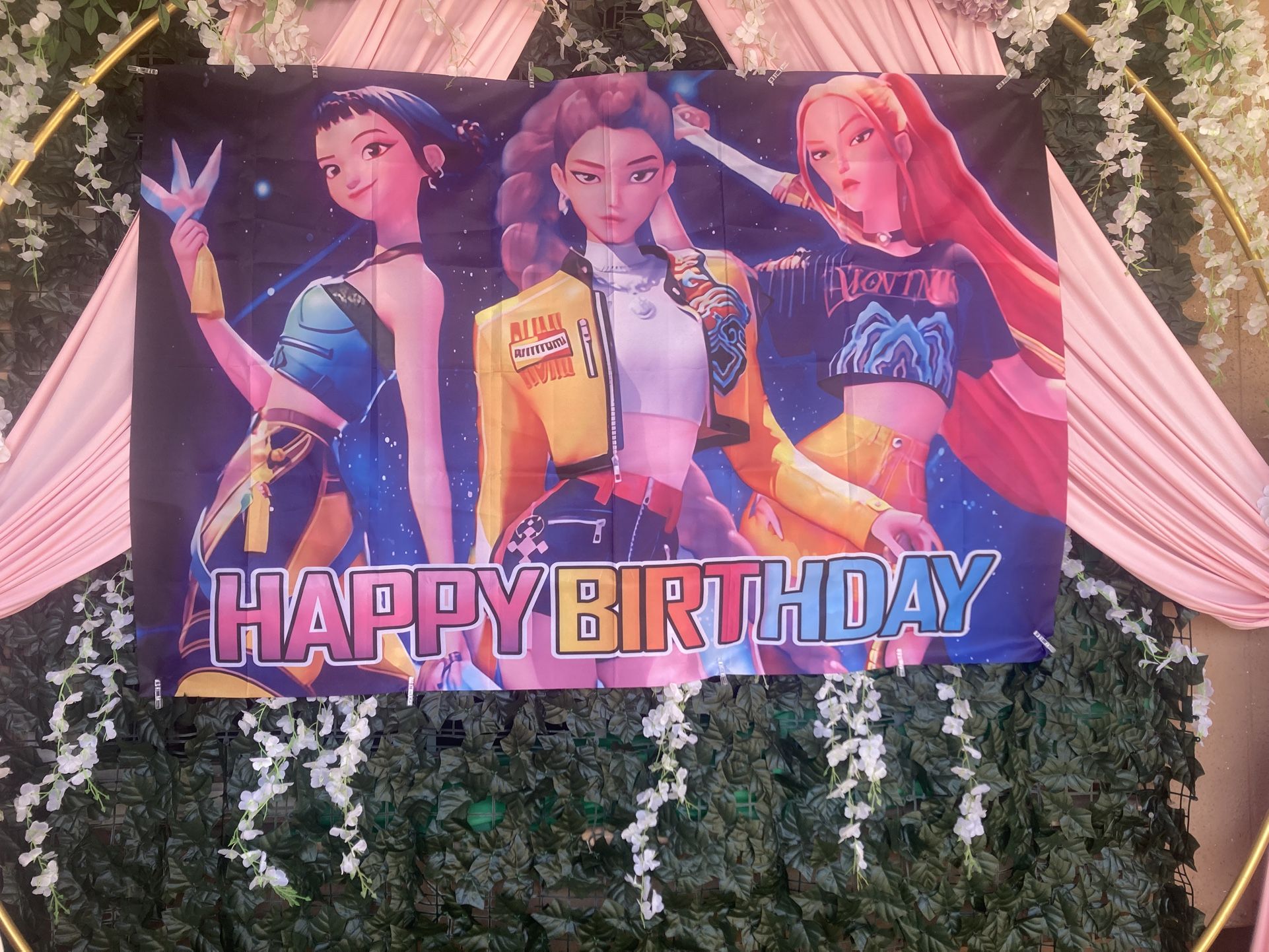K-pop Demon Hunter Banner Backdrop