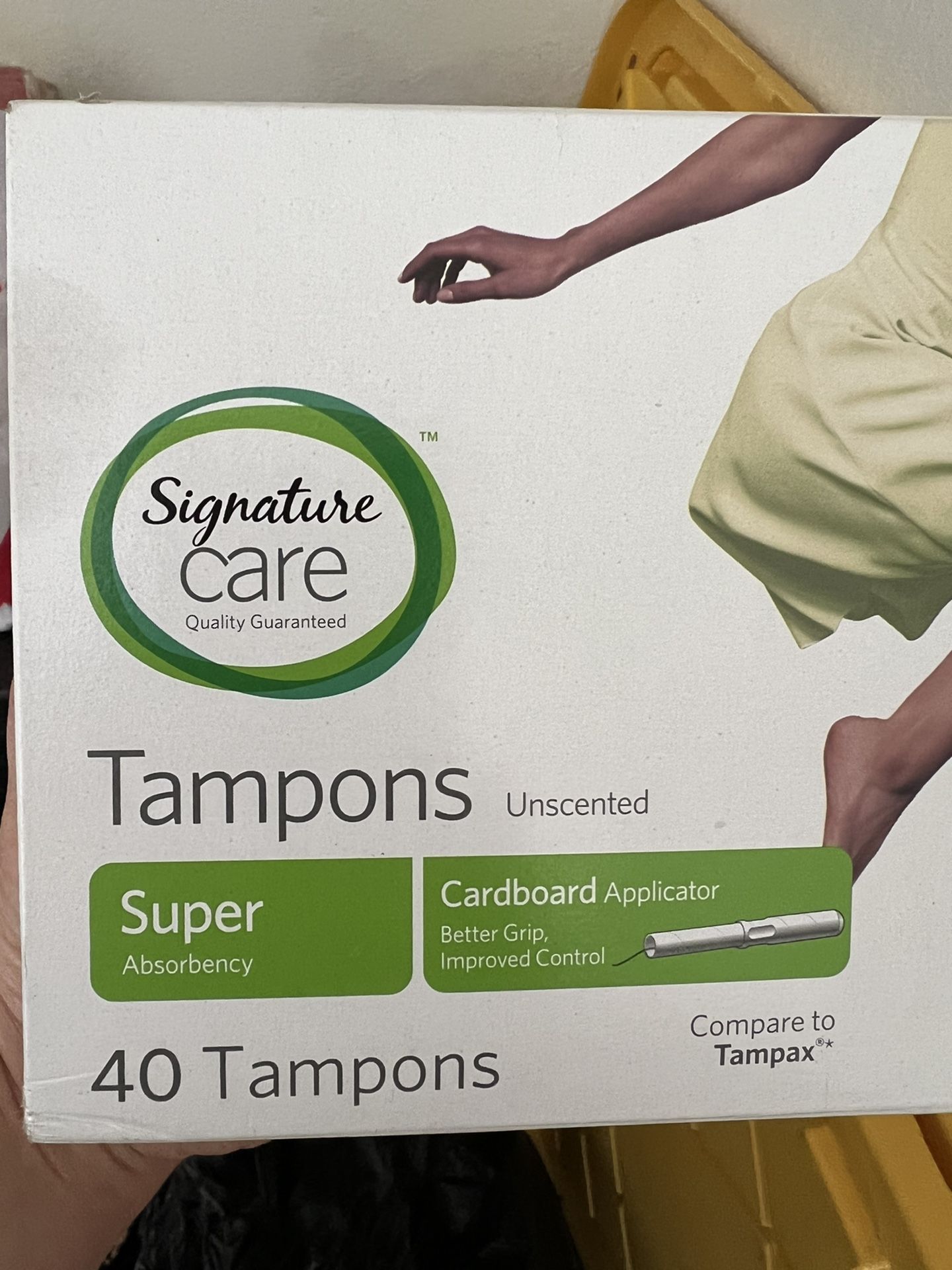 Signature Care Premium Super Absorbency Unscented Cardboard Tampons