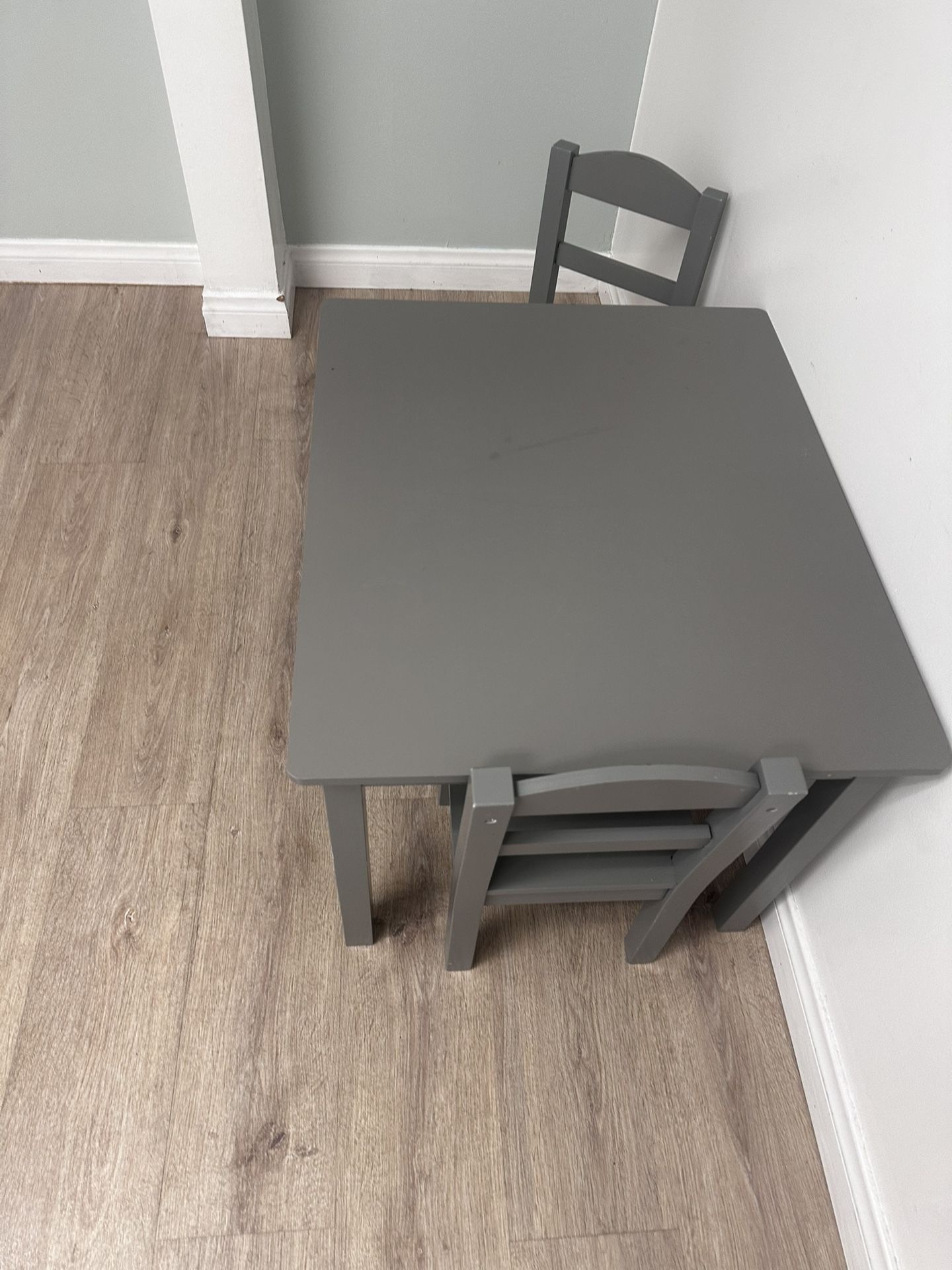 Kids Table And Chairs - Gray 