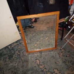 Beveled English Old Mirror 27" x 21"