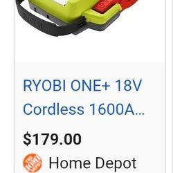 Ryobi One 18v Jump Starter Kit 